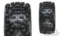 Pro-Line Badlands 3.8" All Terrain Tires Mounted for 17mm MT Front or Rear, Mounted on Raid Black 8x32 Removable Hex 17mm Wheels - Image 2