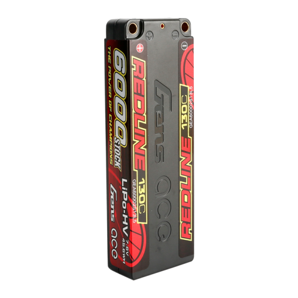 Gens Ace Redline LiPo Battery 2S 7,6V 6000mAh 130C (5mm bullet connector) - Image 4