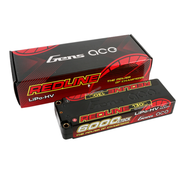 Gens Ace Redline LiPo Battery 2S 7,6V 6000mAh 130C (5mm bullet connector) - Image 5