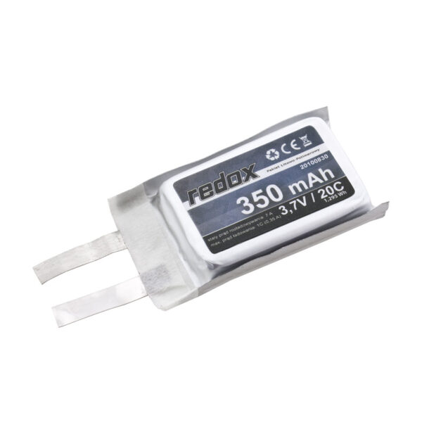Redox LiPo battery 1S 3,7V 350mAh 20C (no connector) - Image 1