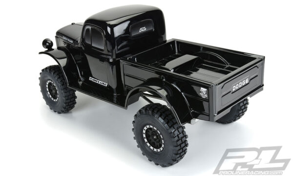 Pro-Line 1946 Dodge Power Wagon Tough-Color (Black) Body for 12.3" (313mm) Wheelbase Scale Crawlers - Image 3