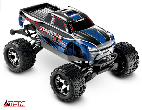 67086-3_3qtrFrontHigh_blue-2.jpg Traxxas Stampede 4x4 VXL TSM Sinine - Image 2
