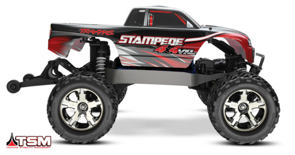 67086-3_Side_red-2.jpg Traxxas Stampede 4x4 VXL TSM Punane - Image 3