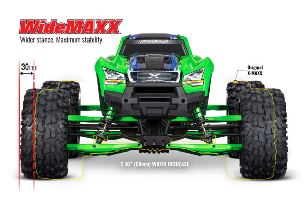 7895-X-Maxx-WideMaxx-Front-Diagram-5.jpg Suspension kit, X-Maxx® WideMaxx®, blue - Image 3