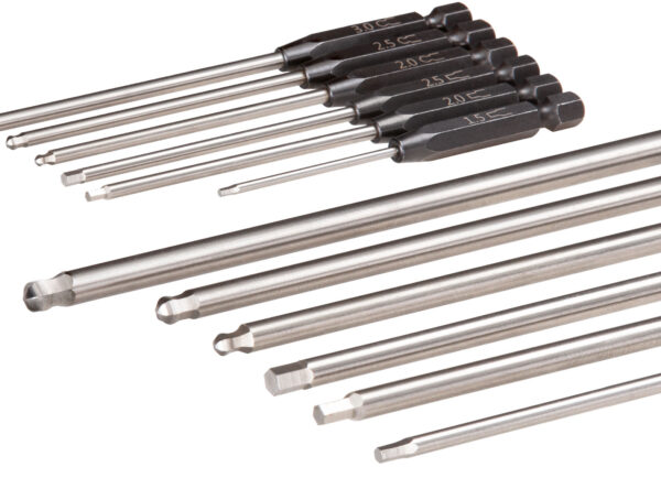 8711-hex-tips-detail-02.jpg Speed Bit Master Set, hex driver, 7-piece straight and ball end, includes premium handle (medium), travel pouch, hex drivers - Image 4