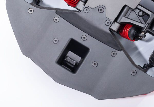 93054-4-Underside-Chassis-Clipless-2.jpg Traxxas 4-TEC 3.0 Chevrolet Corvette Stingray RTR Silver w/o Batt & Charger - Image 5
