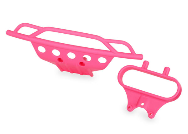 TRX5835P-3.jpg Bumper, front/ bumper mount, front (pink) - Image 1