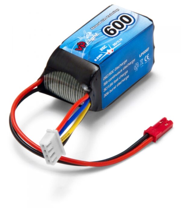 VPLP006F-2.jpg Vapex LiPo battery 3S 11,1V 600mAh 20C (BEC connector) - Image 1