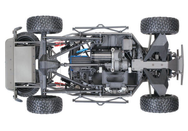 chassis-bottom-plates-off.jpg Traxxas Unlimited Desert Racer Sinine LED - Image 5