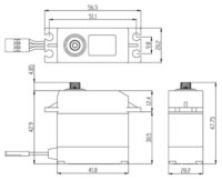 Savöx digital waterproof servo SW-0231MG Plus 25.0kg/0.15s - Image 3