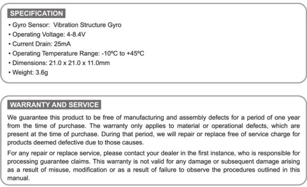 SkyRC Car Gyro GC301 - Image 6
