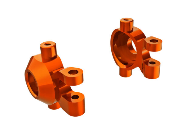 9737-ORNG Steering blocks, 6061-T6 aluminum (orange-anodized) (left & right) - Image 1