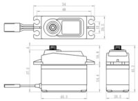 Savöx digital servo SC-1258TG-BE 12.0kg/0.08s (Black Edition) - Image 3