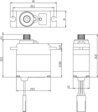 Savöx digital servo SW-0250PLUS 5.0kg/0.11s - Image 2