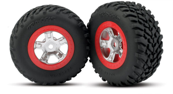 7073A_SCT_red_beadlock_wheels_tires Traxxas 1/16 Slash RTR Must (USB-C) - Image 25