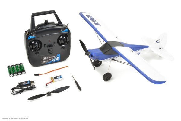 EZ-Wings Mini Cub Sinine RC lennuk, RTF, 450mm - Image 15
