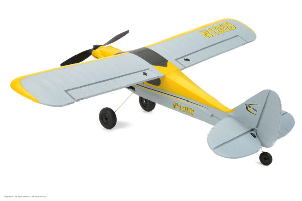 EZ-Wings Mini Cub Yellow RC Plane, RTF, 450mm - Image 4