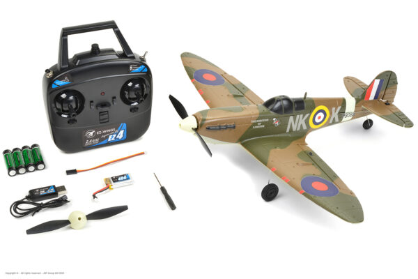 EZ-025_D08 EZ-Wings Mini Spitfire MK II Lambeth RC Plane, RTF, 450mm - Image 9
