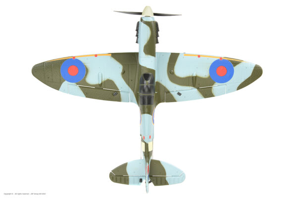 EZ-Wings Mini Spitfire MK II Exeter RC lennuk, RTF, 450mm - Image 8