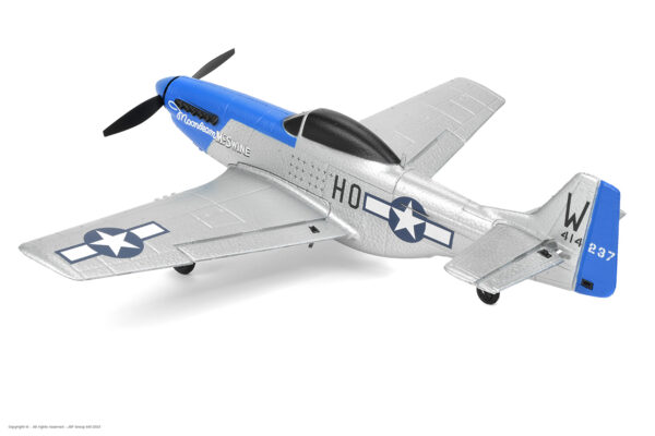 EZ-029_D03 EZ-Wings Mini P-51 Mustang Sinine RC lennuk, RTF, 450mm - Image 4