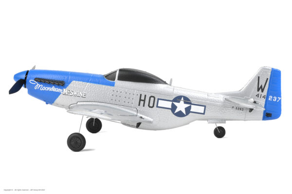 EZ-029_D05 EZ-Wings Mini P-51 Mustang Sinine RC lennuk, RTF, 450mm - Image 6