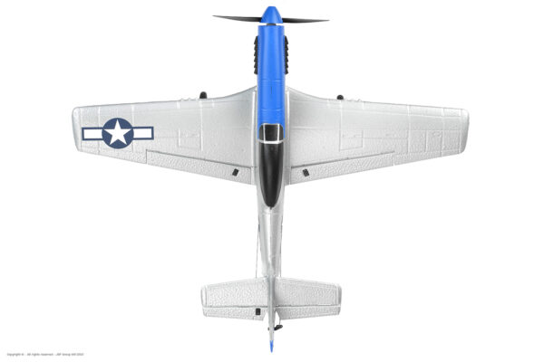 EZ-029_D06 EZ-Wings Mini P-51 Mustang Sinine RC lennuk, RTF, 450mm - Image 7
