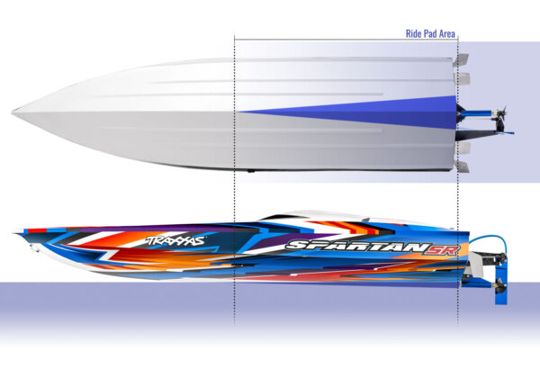 Traxxas Spartan SR (self righting) Speed Boat, Orange (without batteries and charger) - Image 11