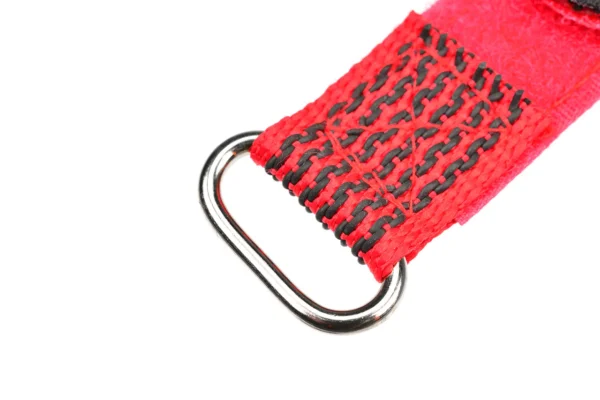 Pro Battery Straps - 300x20mm - Metal Buckle - Silicone Anti-Slip Strings - Red - 2 pcs - Image 3