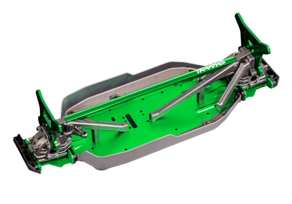 95096-4-Sledge-DETAIL-Chassis-empty-overview-GRN-RGB Traxxas Sledge 1/8 Truggy with Belted Tires Blue - Image 13