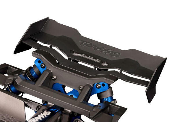 95096-4-Sledge-DETAIL-Wing Traxxas Sledge 1/8 Truggy with Belted Tires Blue - Image 27