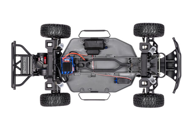 58334-4-Slash-BL2S-Overhead-Chassis-RGB Traxxas Slash 2WD BL-2s Clipless Short Course Truck - Green - Image 7