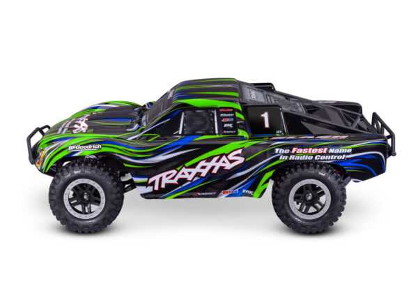 58334-4-Slash-BL2S-Side-GRN-RGB Traxxas Slash 2WD BL-2s Clipless Short Course Truck - Green - Image 4