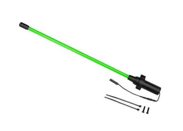TRX10992-GRN.jpg Whip light, LED, green (assembled) (1)/ 3x12mm BCS (2) (replacement for 1 whip light, left or right) (requires #6588X accessory power supply) - Image 1