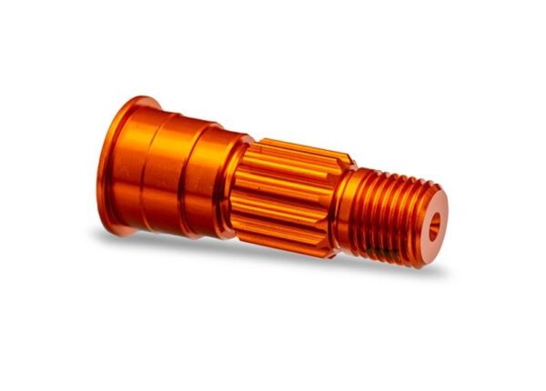 TRX10953-ORNG.jpg Stub axle, front, 6061-T6 aluminum (orange-anodized) - Image 1