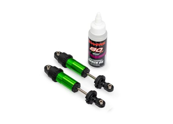 TRX10961-GRN.jpg Shocks, GT-Maxx®, front, aluminum, green-anodized (fully - Image 1