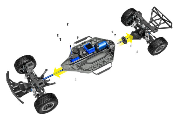 68386-4-Slash-4x4-VXL-Modular-Chassis Traxxas Slash 4×4 VXL Clipless HD TSM Orange - Image 8