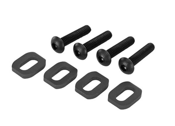 TRX7759-BLK.jpg Washers, motor mount, steel (4)/ 4x18mm BCS (4) - Image 1