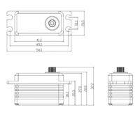 XQ-Power low profile servo XQ-BLS325 25kg/0.07s - Image 3
