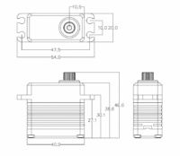 XQ-Power digital waterproof servo XQ-BLS8175D 75kg/0.08s - Image 3