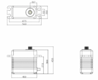 XQ-Power digital waterproof servo XQ-S8035D 40kg/0.09s - Image 3