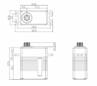 XQ-Power digital waterproof mini servo XQ-S2007D 7.0kg/0.06s - Image 3