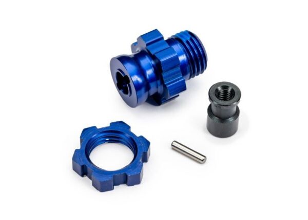 Wheel hub, splined, 17mm, short (blue-anodized) - Image 1