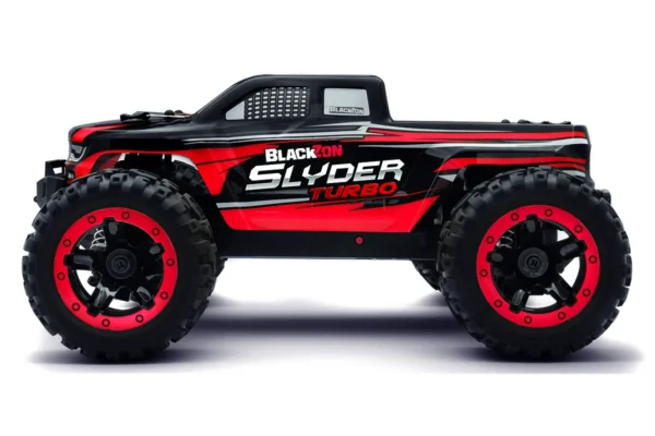BlackZon Slyder MT Turbo 1/16 4WD 2S Brushless Monster Truck - Red - Image 3