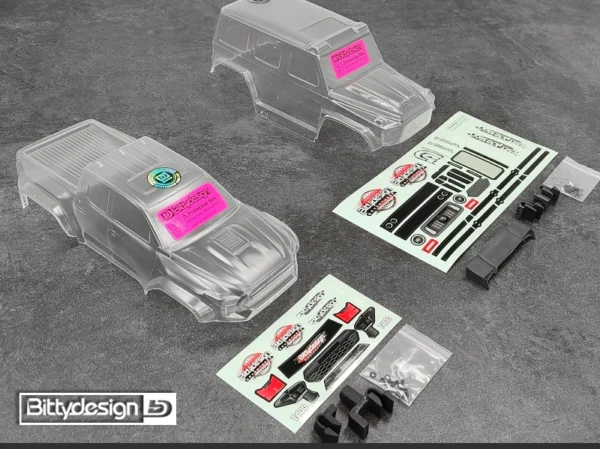 BittyDesign W464 1/18 Clear Body TRAXXAS TRX-4M Pre-cut - Image 6