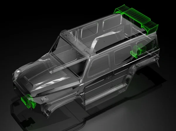 BittyDesign W464 1/18 Clear Body TRAXXAS TRX-4M Pre-cut - Image 7