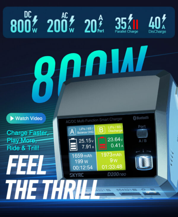 SkyRC D200 Neo AC/DC Multi-Function Smart Charger - Pilt 2