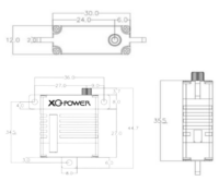 XQ-Power digital wing servo XQ-S2221F 22kg/0.10s - Image 2
