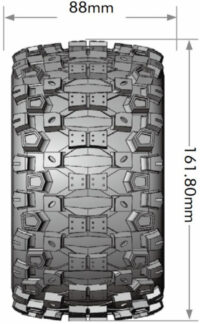 Tires & Wheels ST-UPHILL 3,8" Sport MFT (Removable 17mm Hex 0" & 1/2" Offset) (2) - Pilt 2