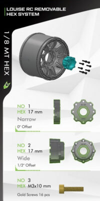 Tires & Wheels ST-UPHILL 3,8" Sport MFT (Removable 17mm Hex 0" & 1/2" Offset) (2) - Pilt 6