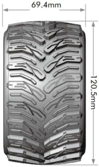 Tires & Wheels MT-CYCLONE 1/10 Soft (Removable 12, 14 & 17mm Hex) (2) - Image 2